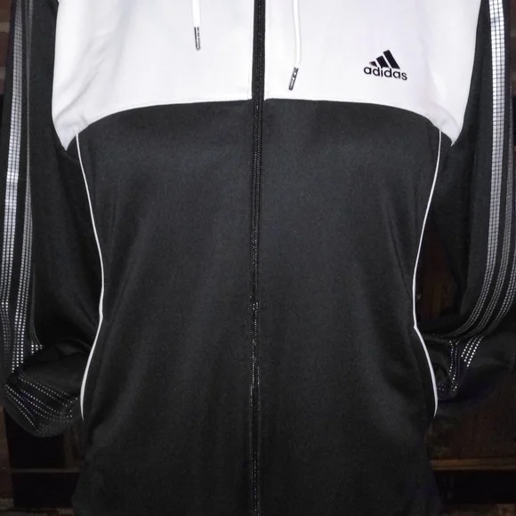 Adidas Women's Black and White Track Jacket - Picture 8 of 8